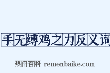 手无缚鸡之力反义词是什么意思的图片